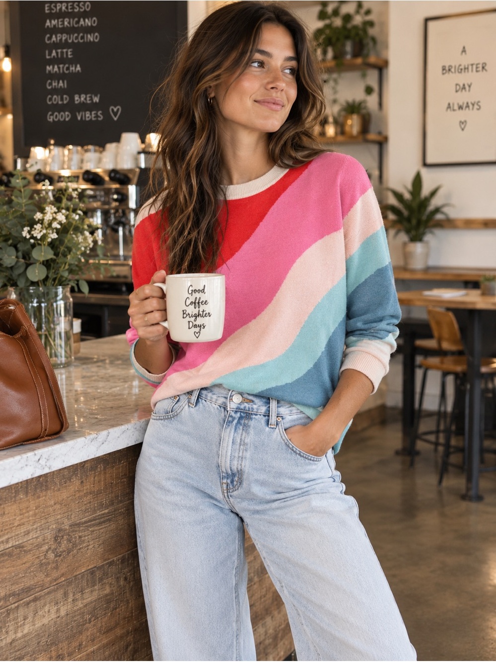 Marine Layer Icon Wave Cotton Crew Neck Sweater - MED - Picture 2 of 7